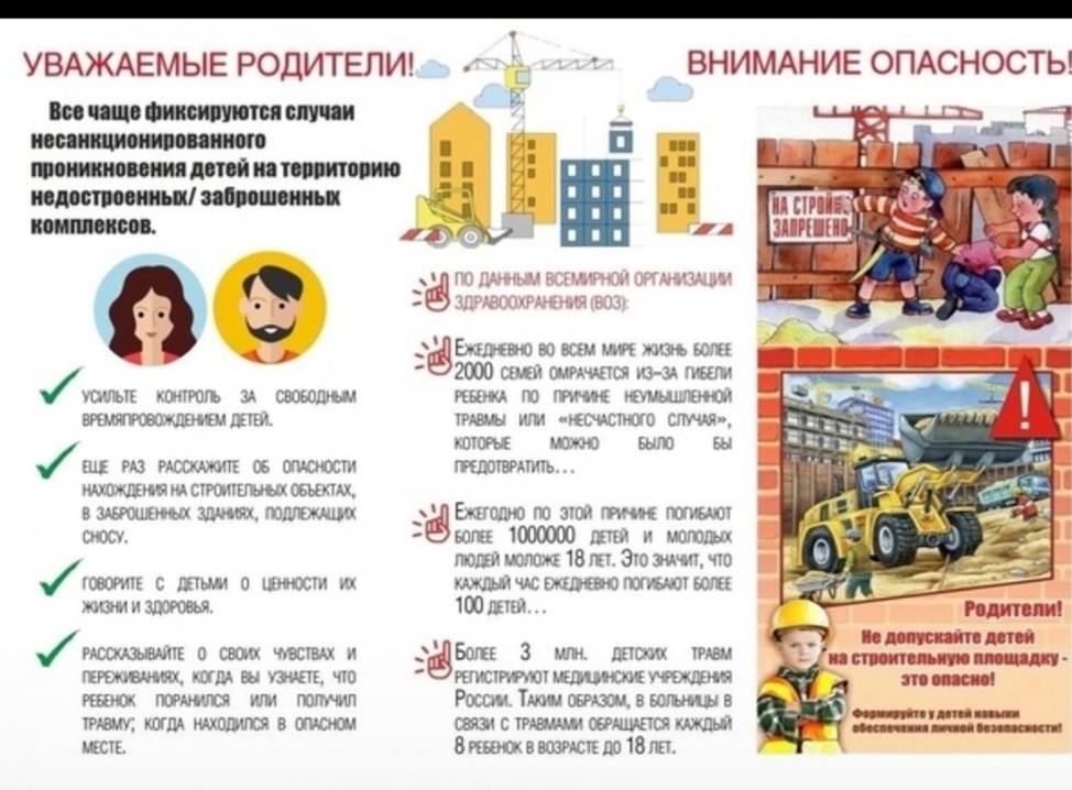 ИНФОРМАЦИЯ по профилактике доступа к потенциально опасным, аварийным и заброшенным объектам..